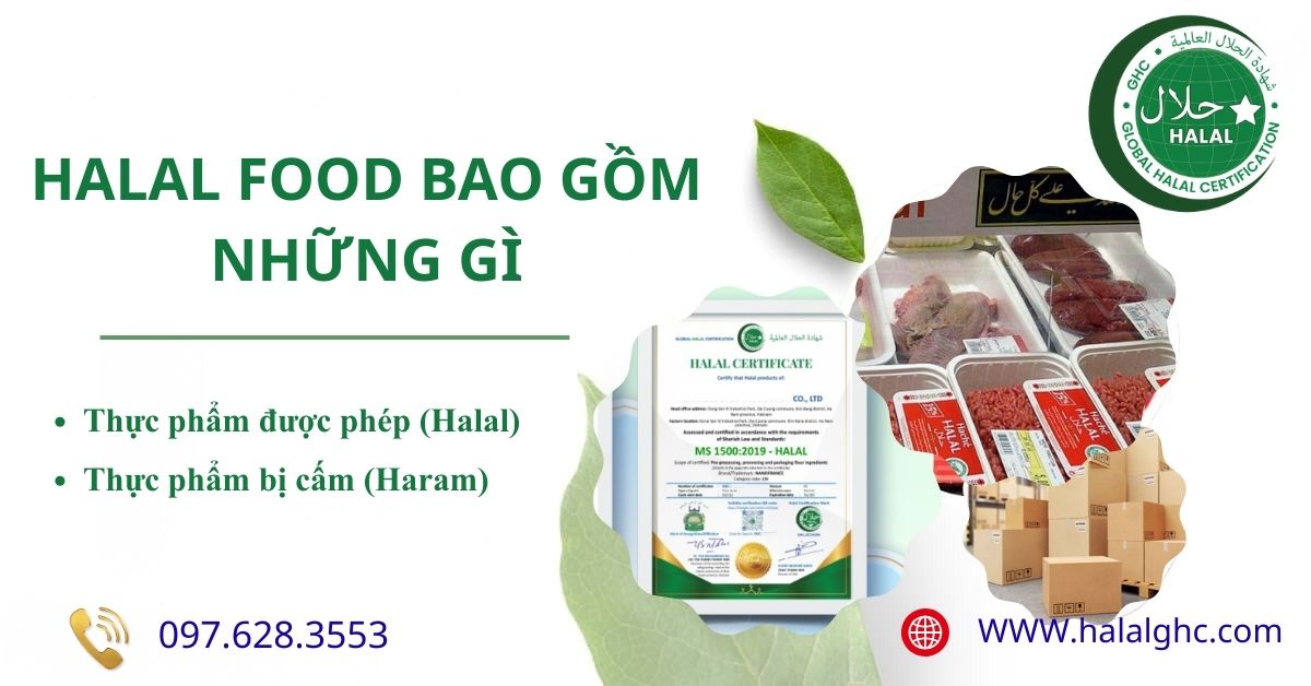 Halal food bao gồm những gì