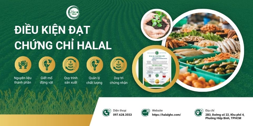 Các điều kiện để đạt chứng nhận Halal