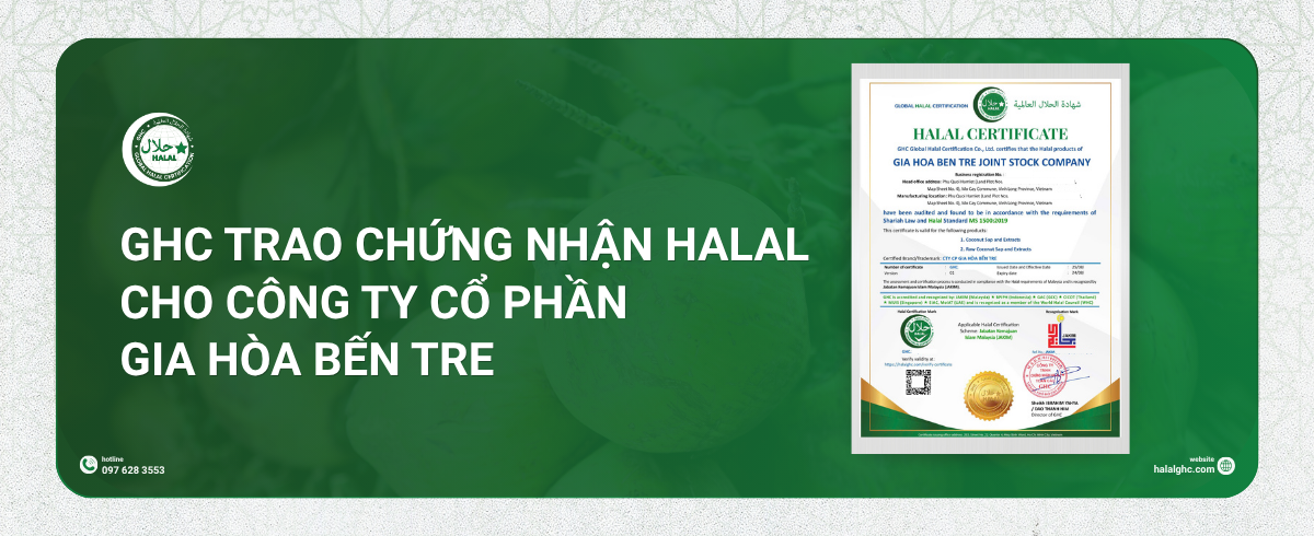 GHC Trao Chứng Nhận Halal Cho Công Ty Cổ Phần Gia Hòa Bến Tre 1