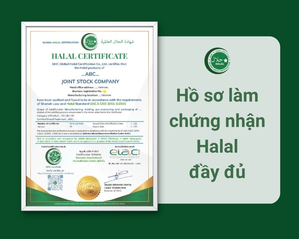 Hồ sơ làm chứng nhận Halal gồm những gì?