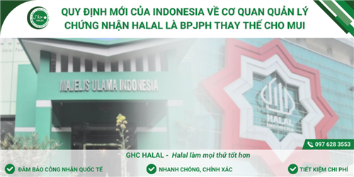 Quy định mới của Indonesia về cơ quan quản lý chứng nhận Halal là BPJPH thay thế MUI